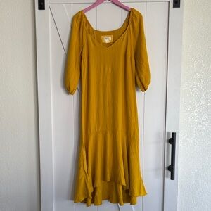 Maeve by Anthropologie Mustard Dress